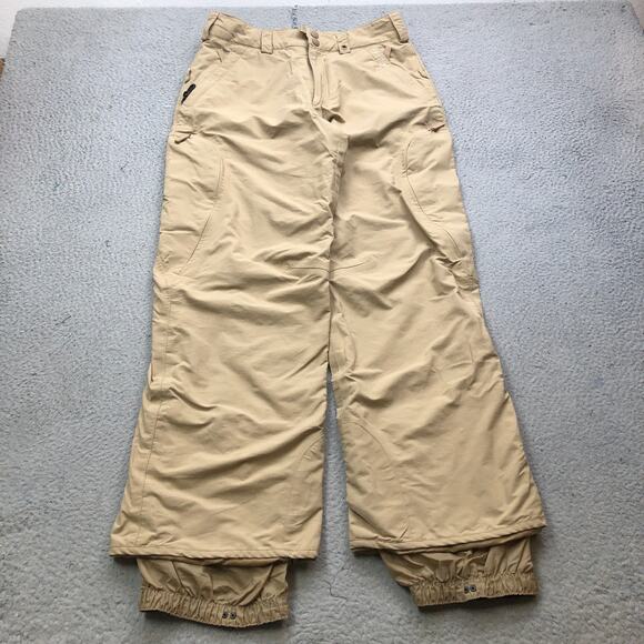 Burton Snowboard Ski Pants Womens Small Cargo Style Logo Brown Waterproof - Picture 1 of 11